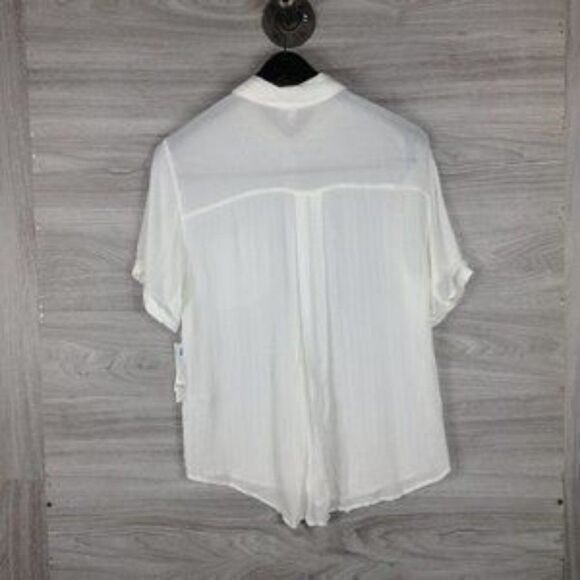 Treasure & Bond White Relaxed Striped Blouse - Picture 2 of 5